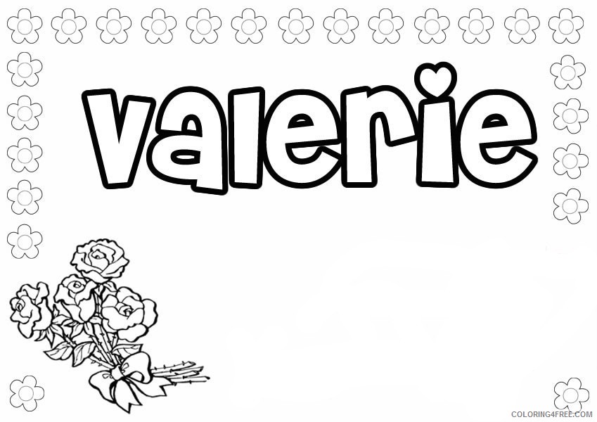 name coloring pages valerie Coloring4free