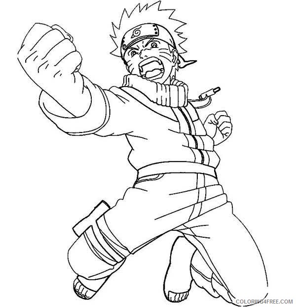 naruto coloring pages attacking Coloring4free