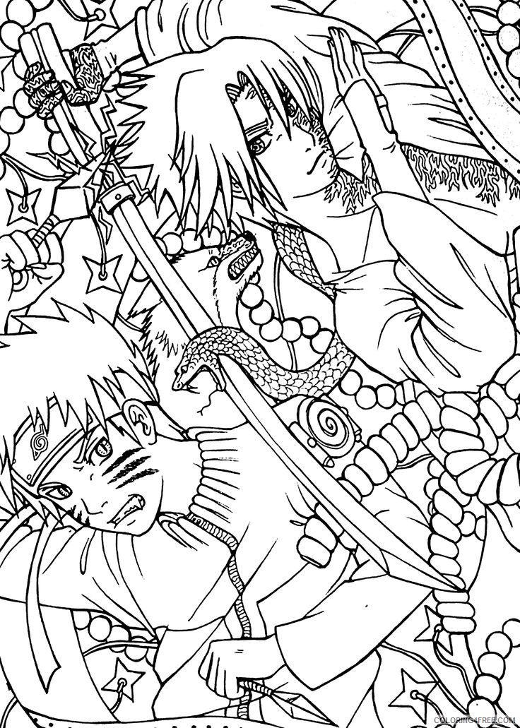 naruto coloring pages for adults Coloring4free