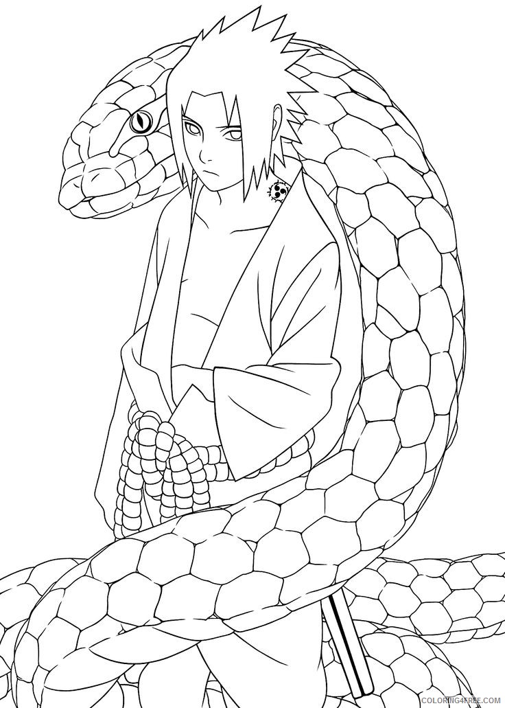 naruto coloring pages uchiha sasuke Coloring4free