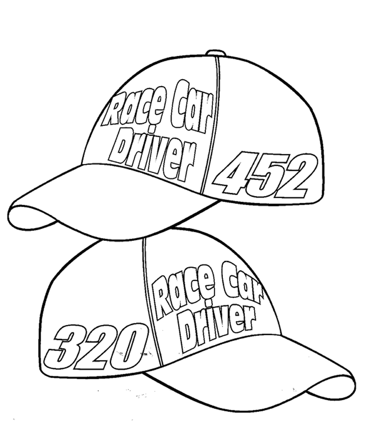 nascar coloring pages drivers hat Coloring4free