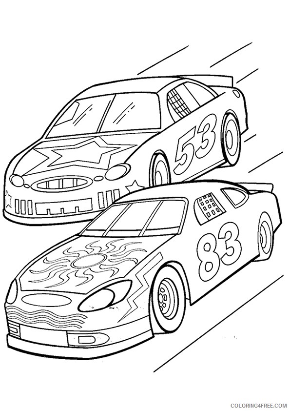nascar coloring pages to print Coloring4free