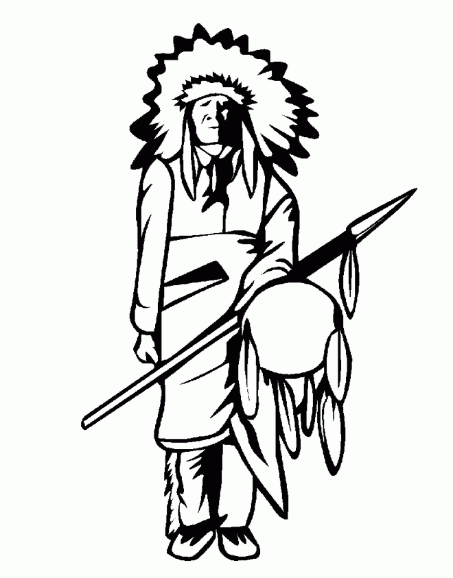 native american chief coloring pages Coloring4free