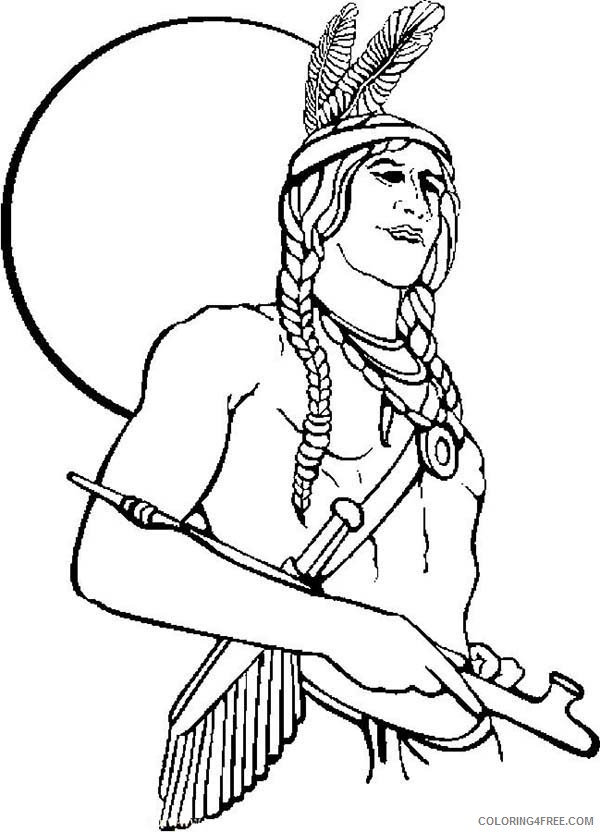 native american man coloring pages Coloring4free