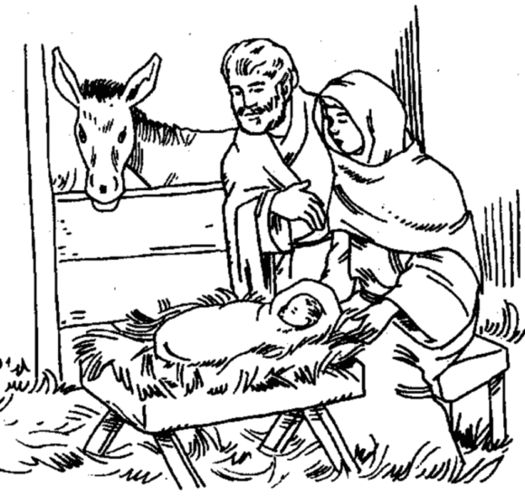 nativity coloring pages birth of jesus Coloring4free