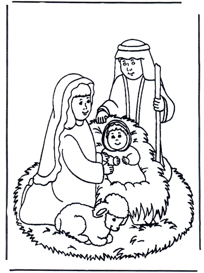 nativity coloring pages for kids printable Coloring4free