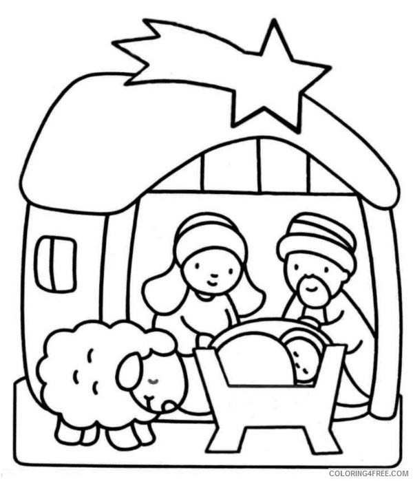 nativity coloring pages for toddler Coloring4free