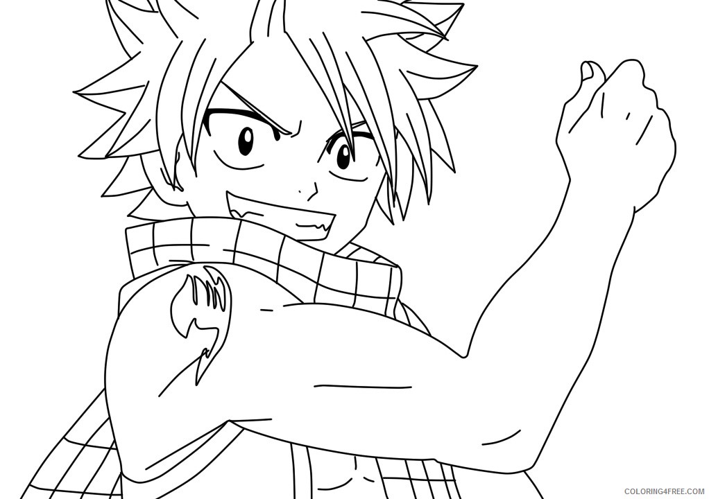 natsu fairy tail coloring pages Coloring4free