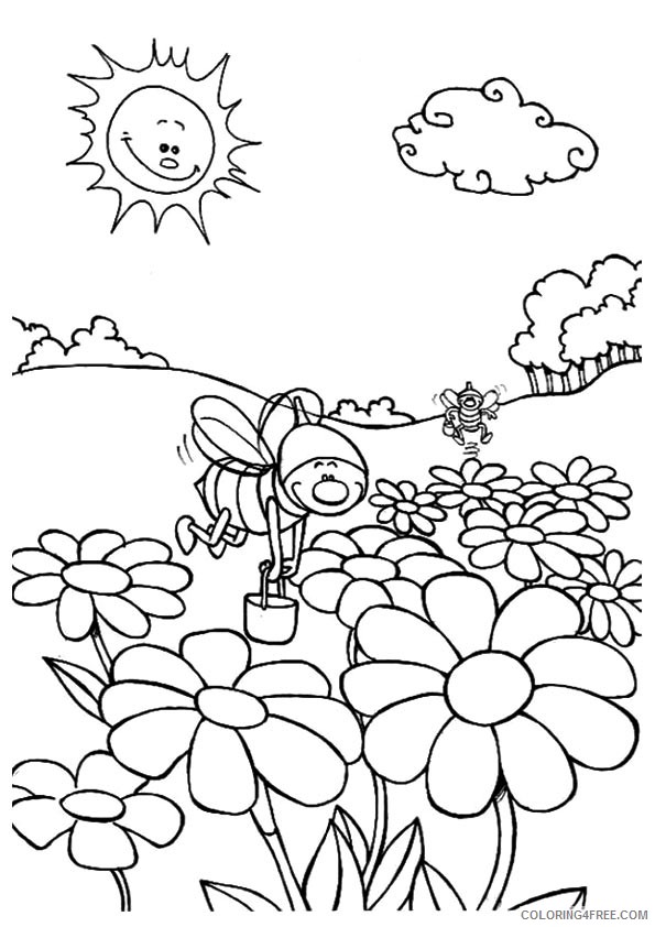 nature coloring pages for kindergarten Coloring4free