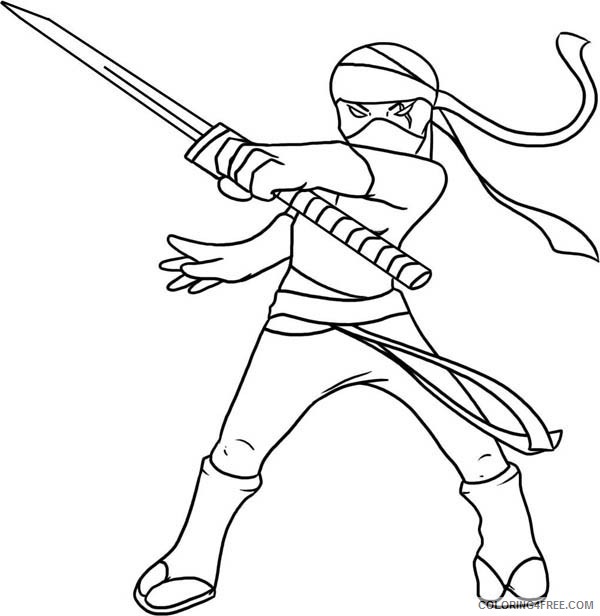 ninja coloring pages to print Coloring4free