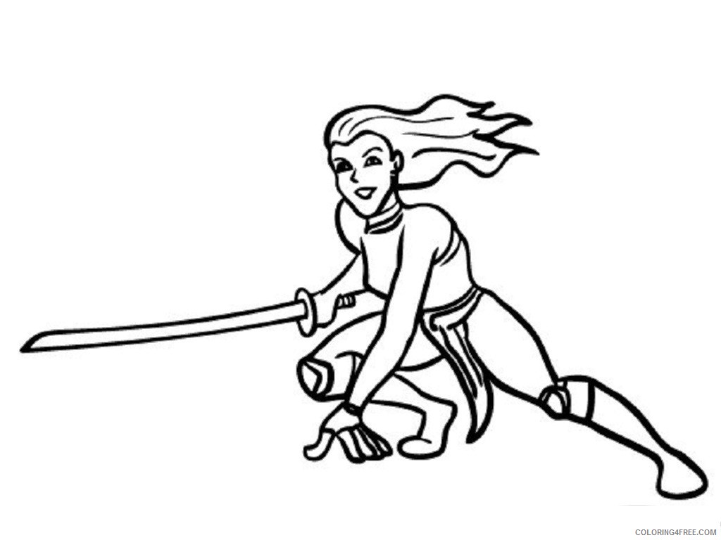 ninja girl coloring pages Coloring4free