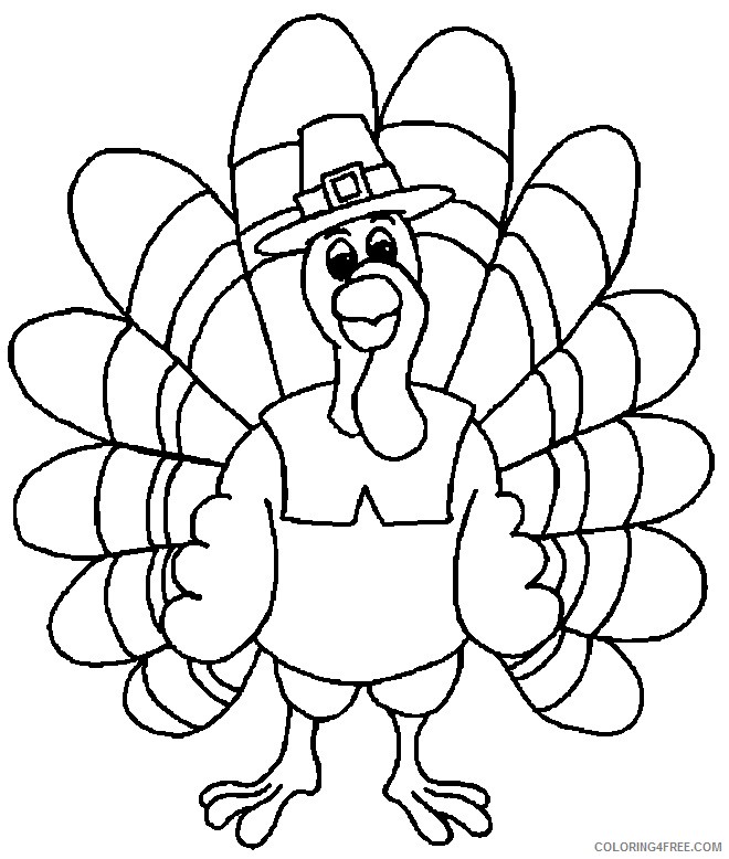 november coloring pages turkey Coloring4free