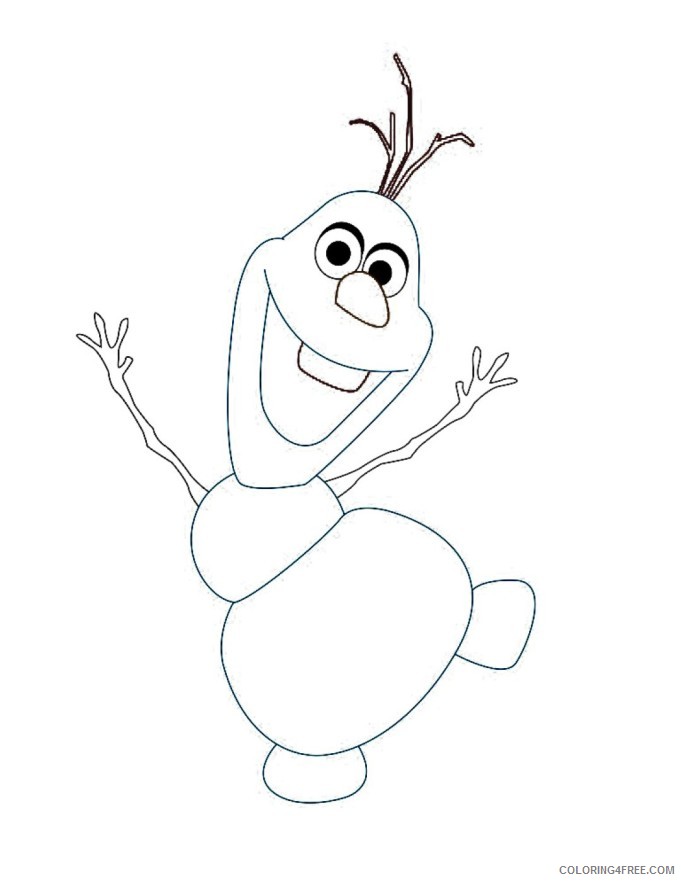 olaf dancing coloring pages Coloring4free