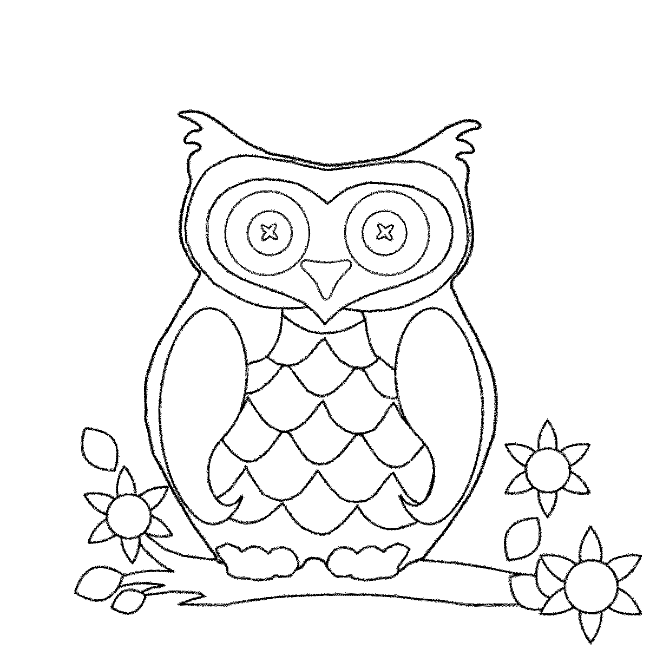 owl coloring pages for kids printable Coloring4free