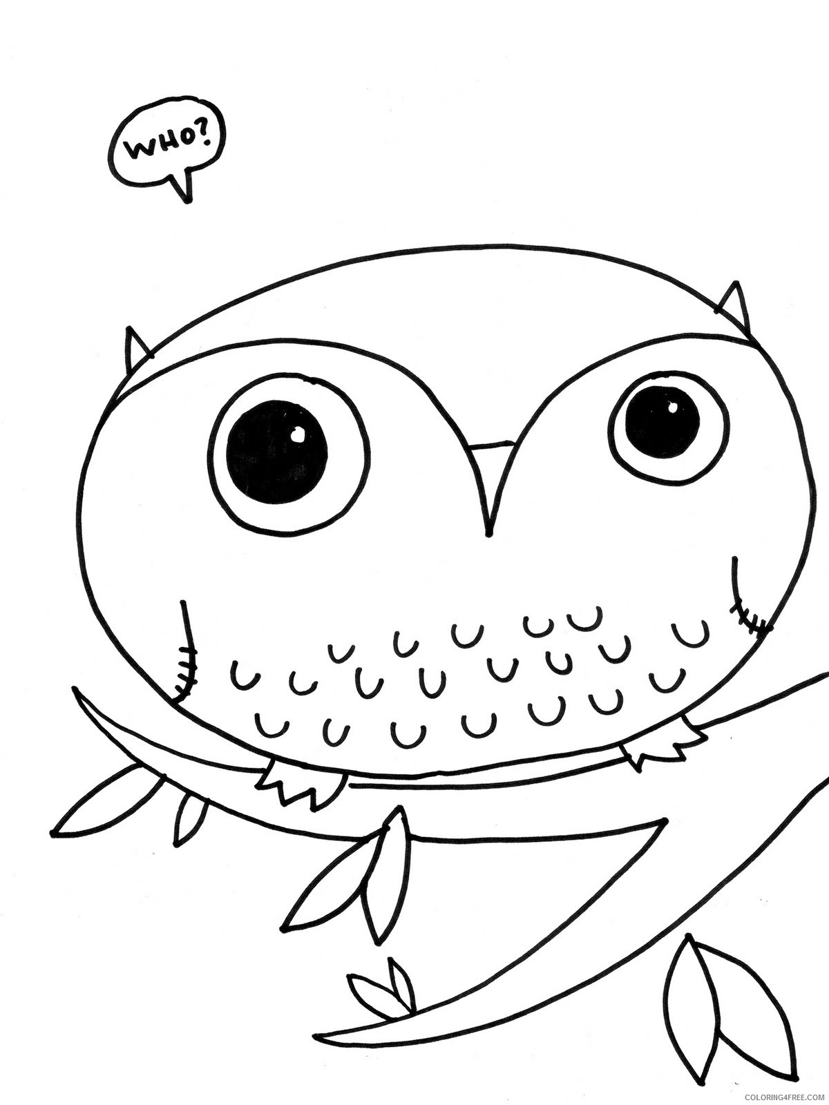 owl coloring pages for preschoolers Coloring4free