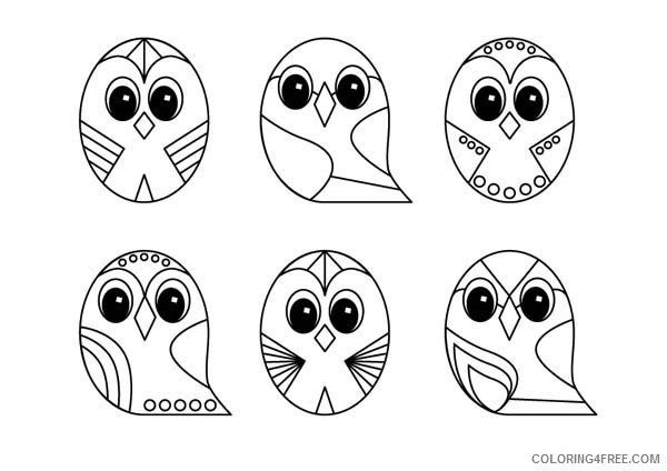 owl design coloring pages for kids Coloring4free