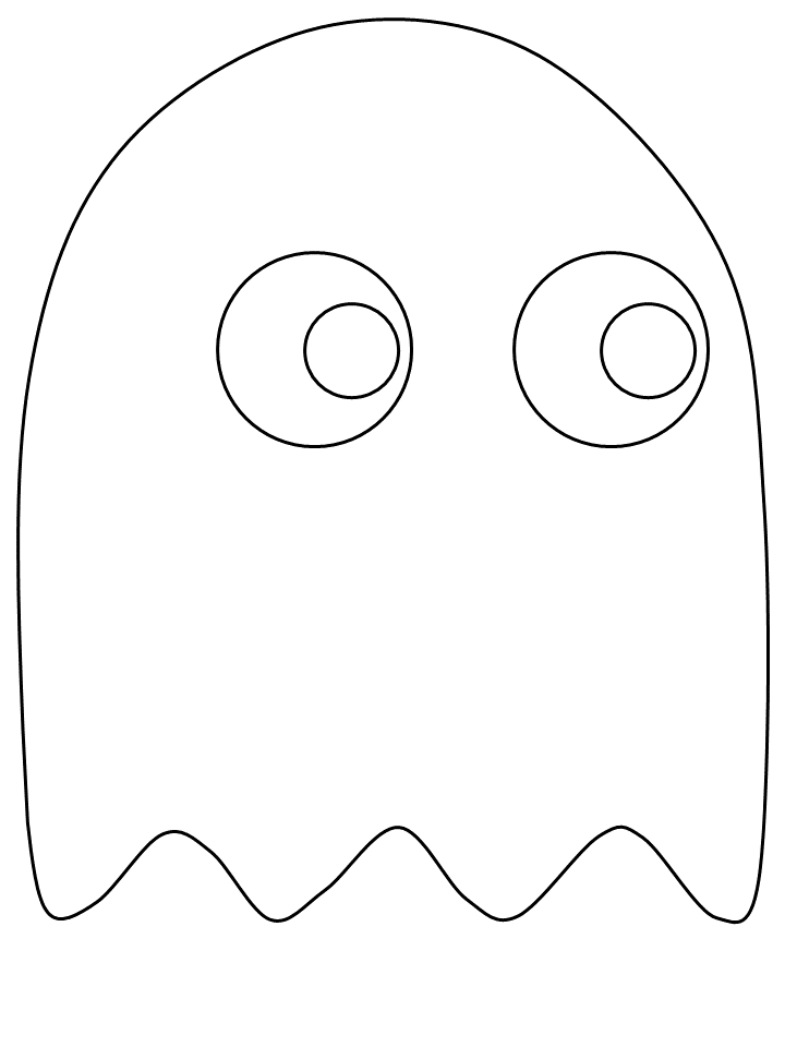 pacman ghost coloring pages Coloring4free