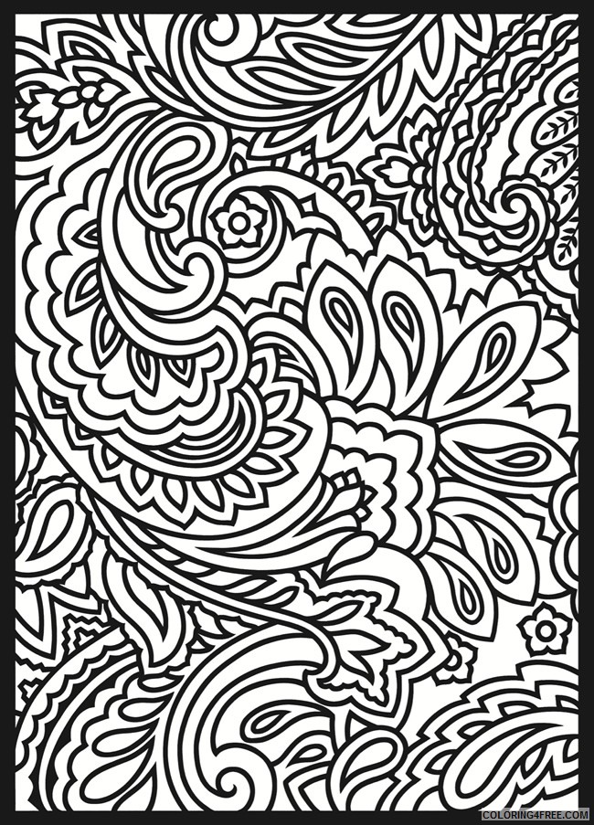 paisley design coloring pages for adults Coloring4free