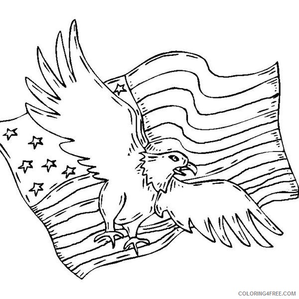patriotic coloring pages american bald eagle Coloring4free