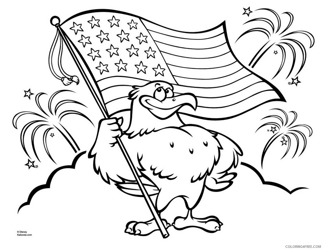 patriotic coloring pages eagle with american flag Coloring4free