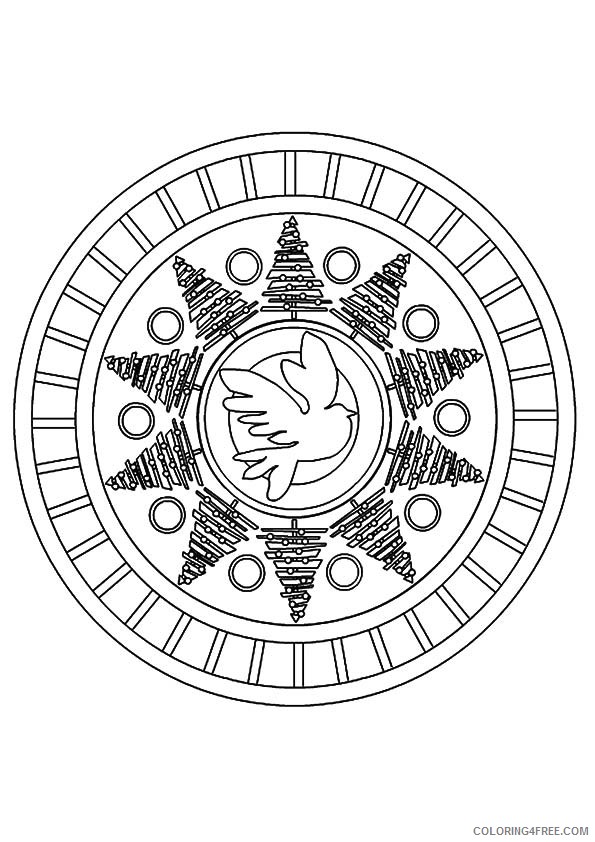 peace sign coloring pages mandala Coloring4free