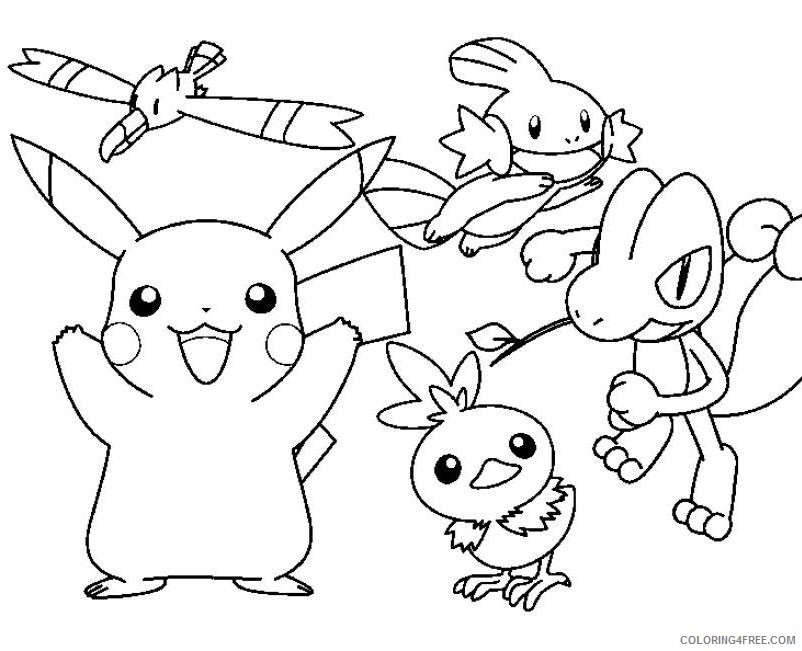 pikachu and friends coloring pages Coloring4free