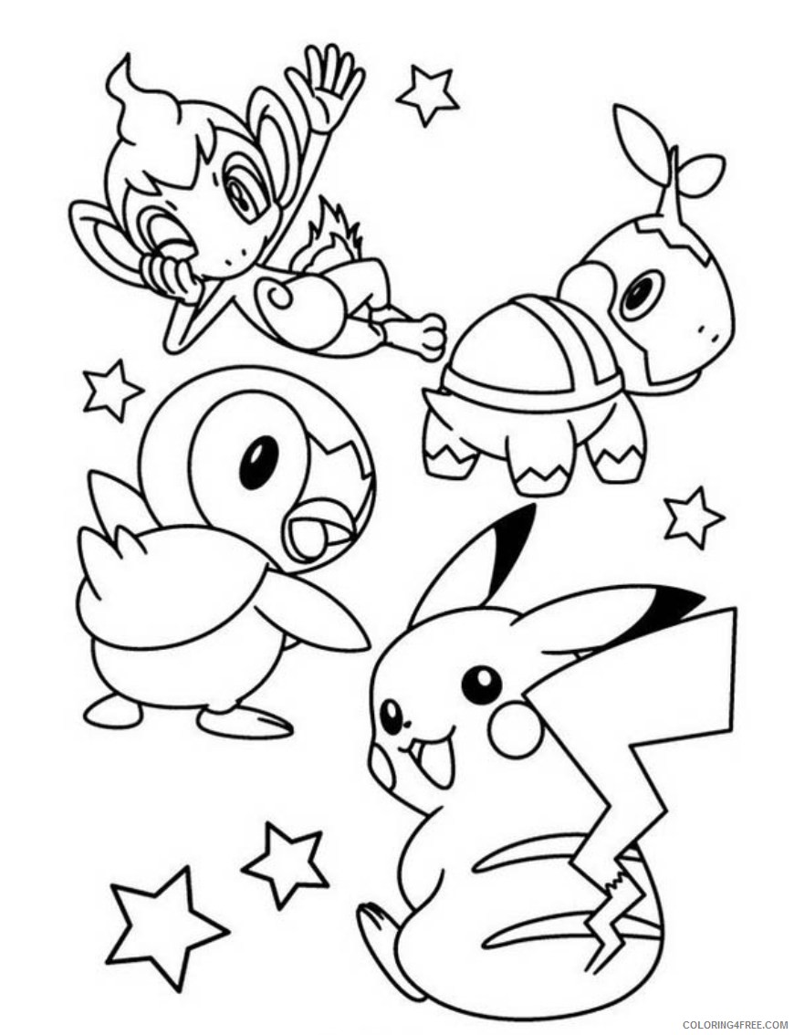 pikachu coloring pages and friends Coloring4free
