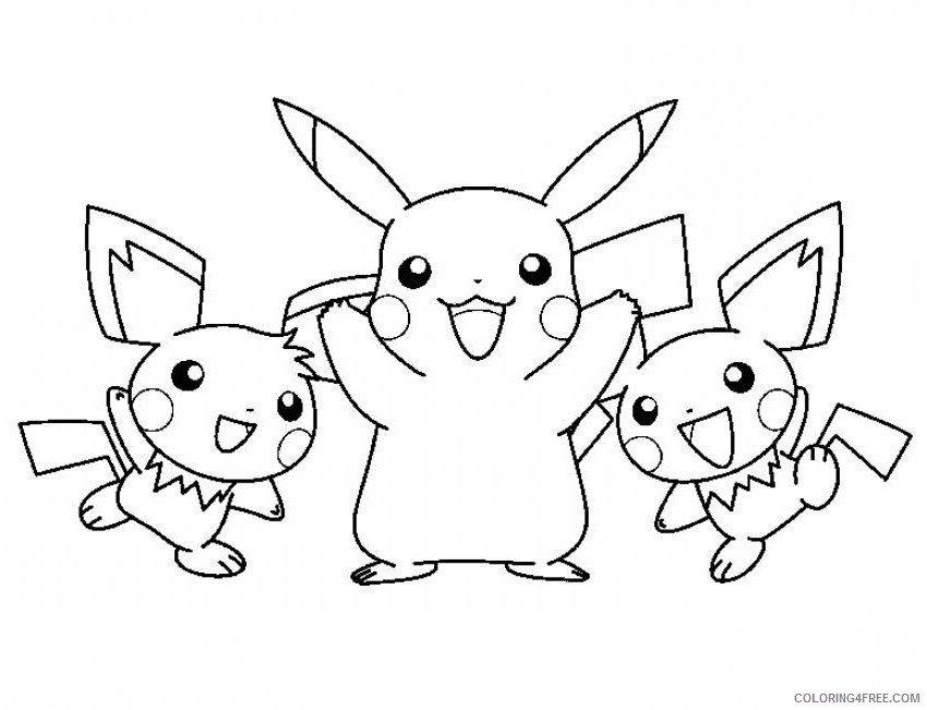 pikachu coloring pages and pichu Coloring4free