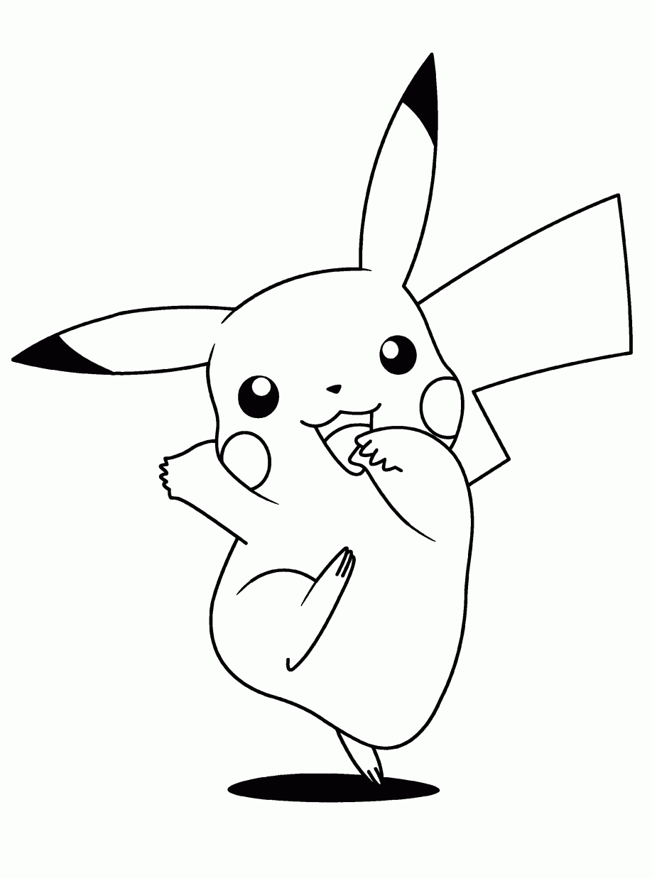 pikachu coloring pages dancing Coloring4free