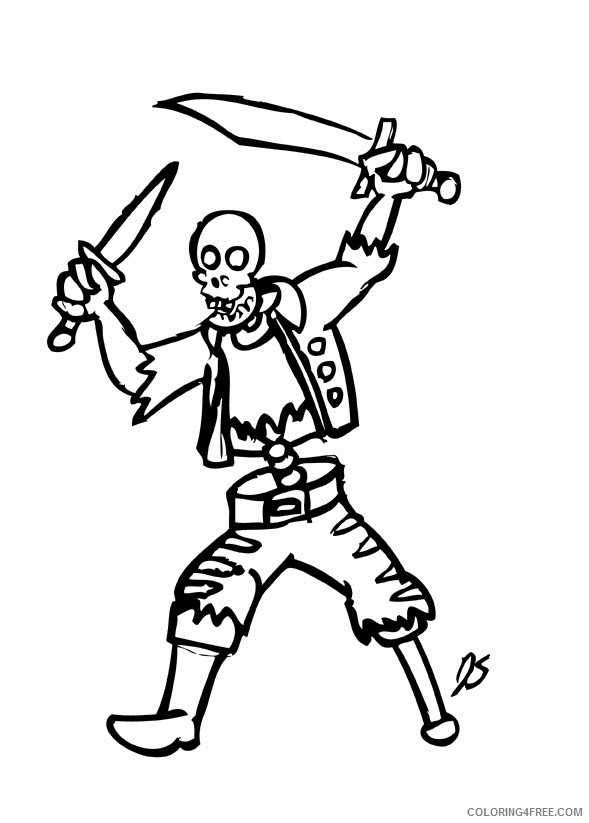 pirate skeleton coloring pages Coloring4free