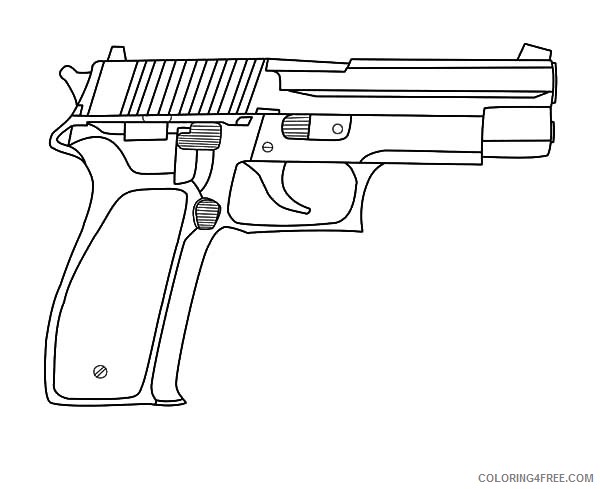 pistol gun coloring pages Coloring4free