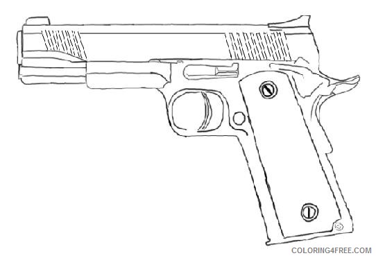 pistol gun coloring pages printable Coloring4free