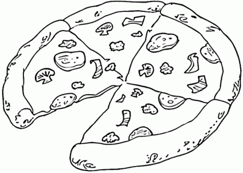 pizza coloring pages to print Coloring4free