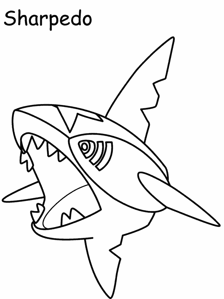 pokemon coloring pages sharpedo Coloring4free