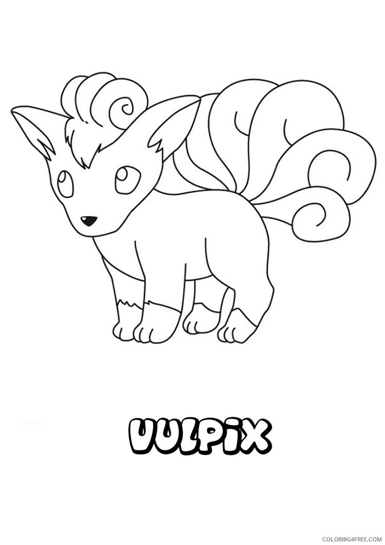 pokemon coloring pages vulpix Coloring4free
