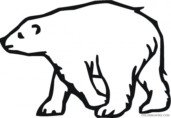 polar bear coloring pages for toddler Coloring4free