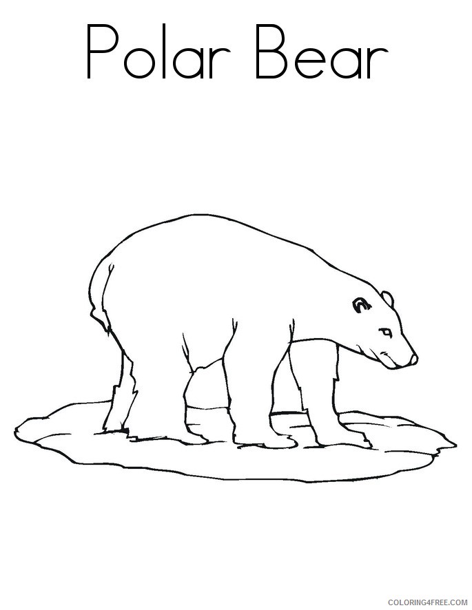 polar bear coloring pages to print Coloring4free