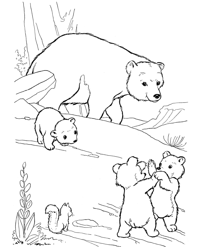 polar bear family coloring pages Coloring4free