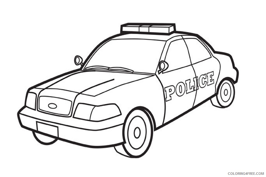 police car coloring pages to print Coloring4free