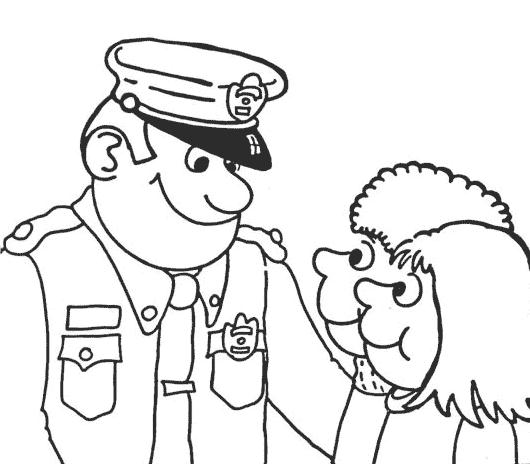 police coloring pages helping children Coloring4free