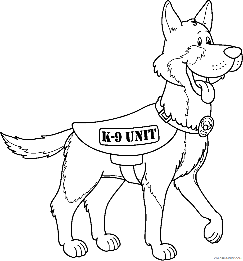 police dog coloring pages german shepherd Coloring4free
