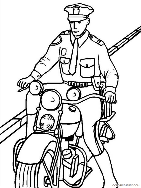 police motorcycle coloring pages 2 Coloring4free