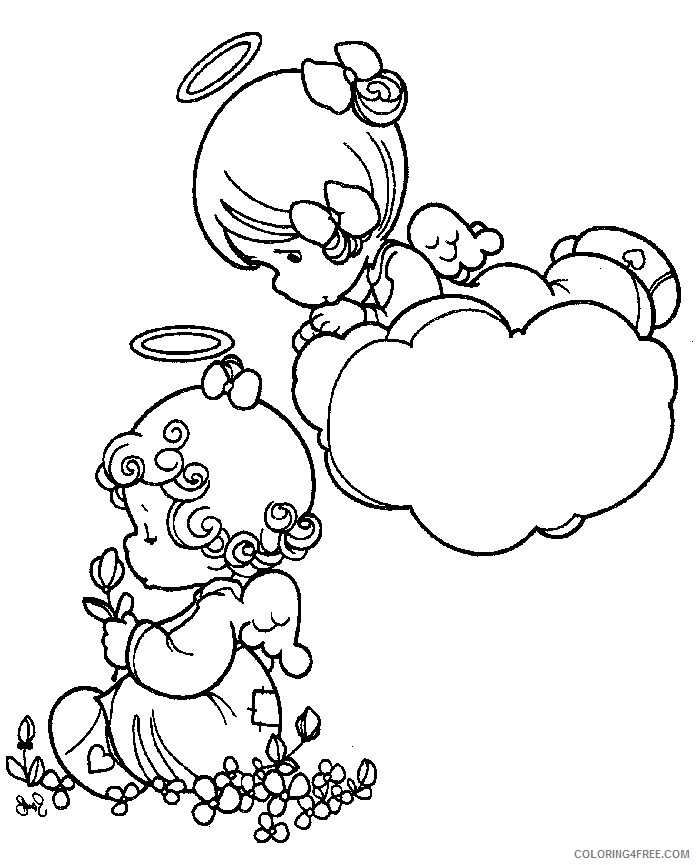 precious moments coloring pages angel Coloring4free