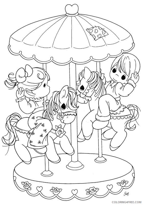 precious moments coloring pages carousel Coloring4free