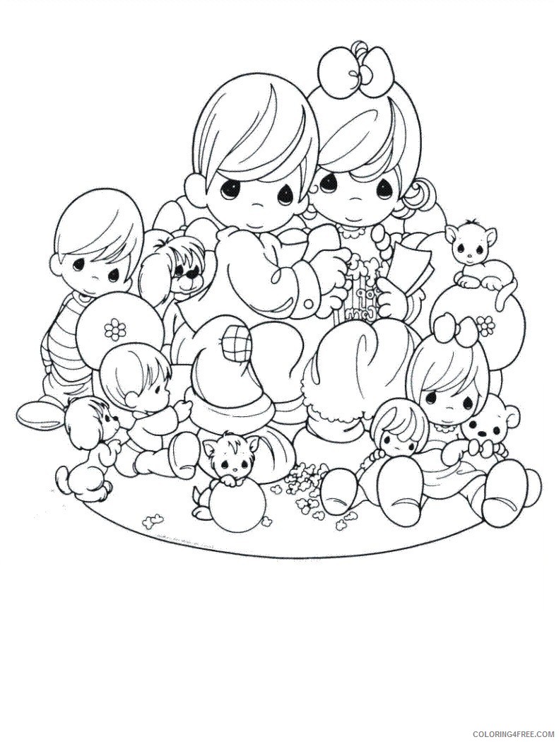 precious moments coloring pages family Coloring4free