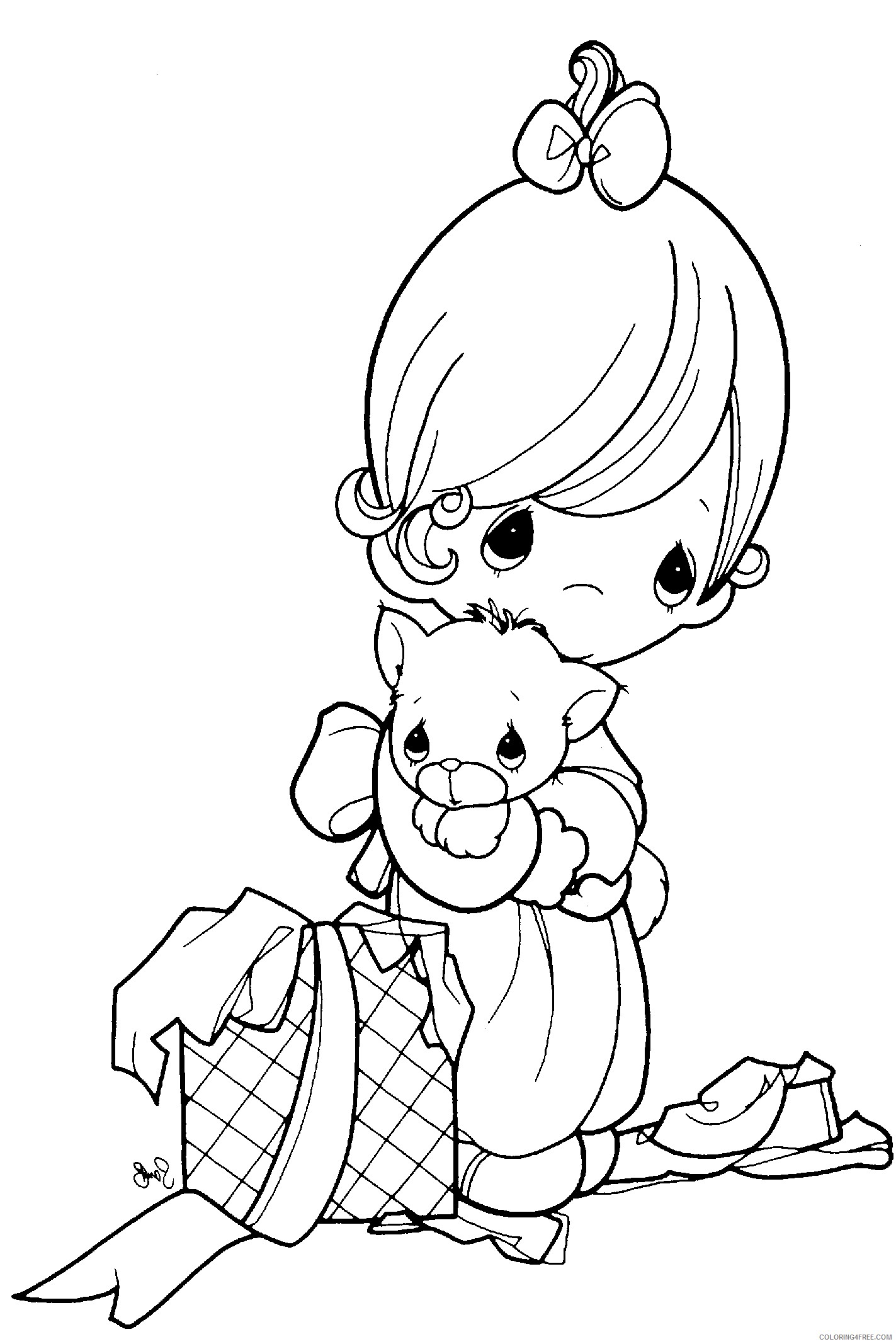 precious moments coloring pages gift Coloring4free
