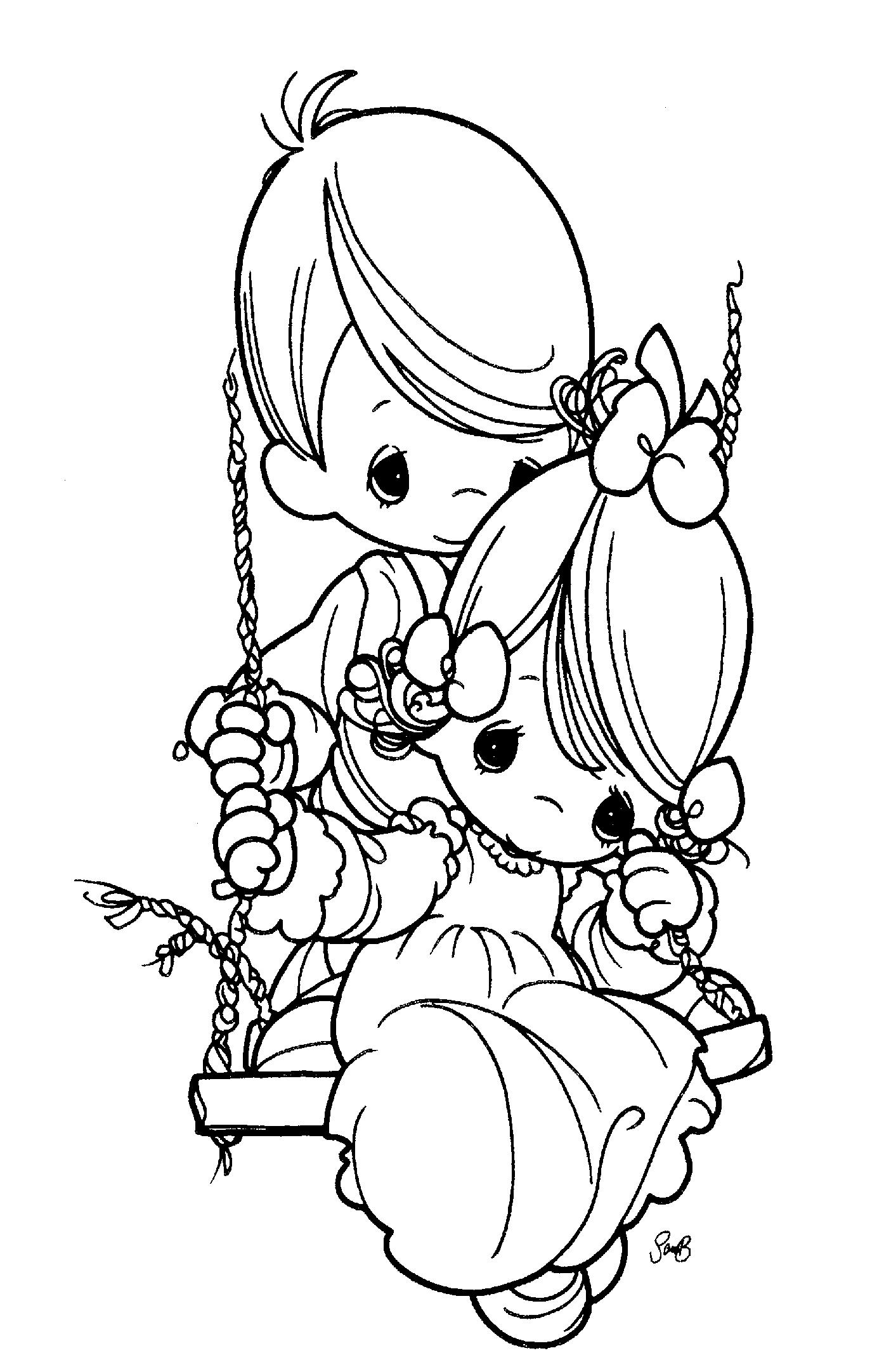 precious moments coloring pages in love Coloring4free