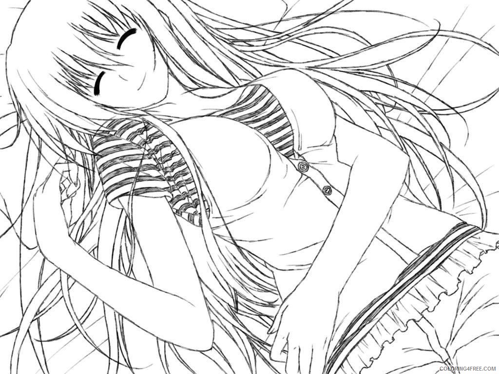 pretty anime coloring pages for adults Coloring4free