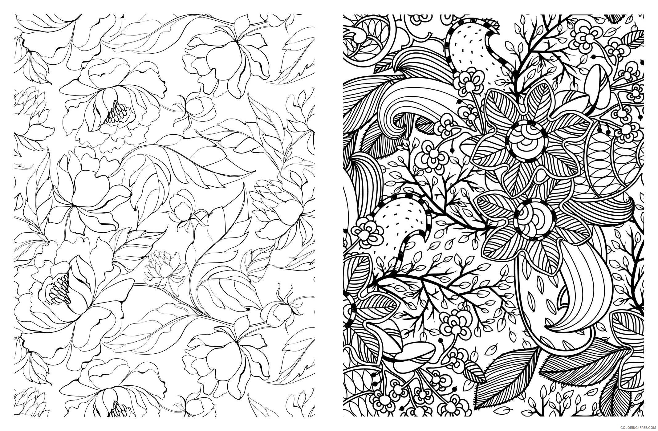 pretty coloring pages for adults printable Coloring4free