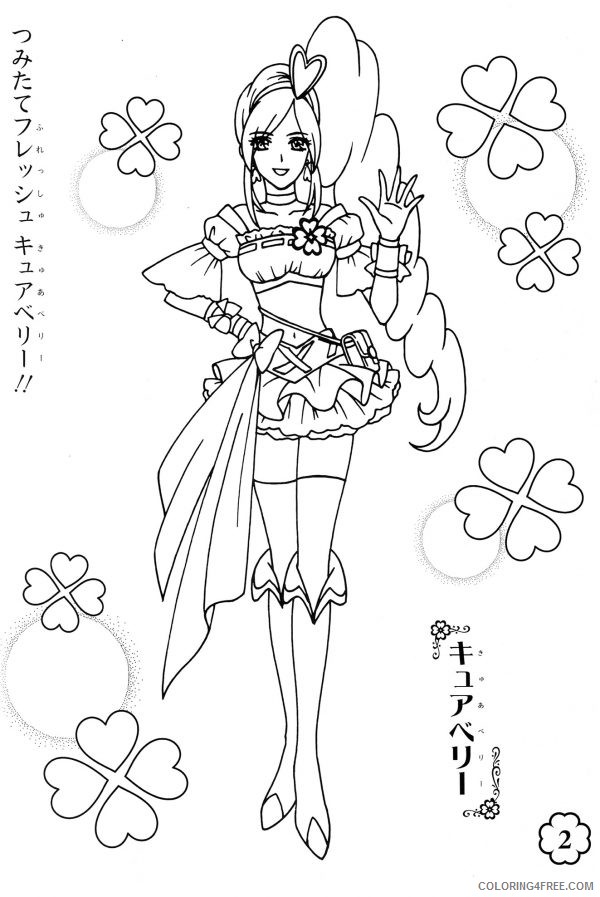 pretty coloring pages of anime girl Coloring4free